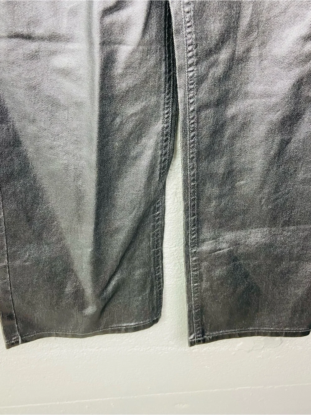 NWT Justice Metallic Silver wide-Leg denim stretch Pants size 10
